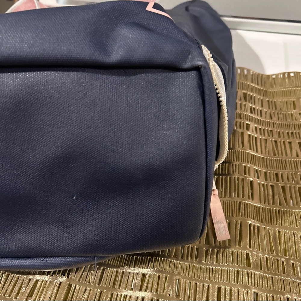 Vineyard Vines for Target Whale Line Beach Picnic Bag large Tote navy Blue pink - Picture 9 of 11
